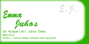 emma juhos business card